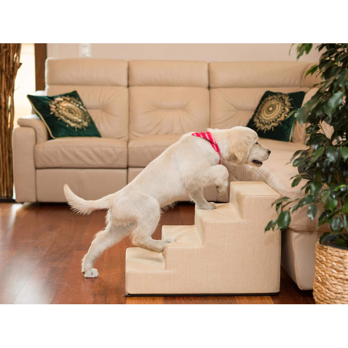 Сходинка для собак та котів Tiertreppen - пандус з 4 ступенів, висота 40 см, бежевий