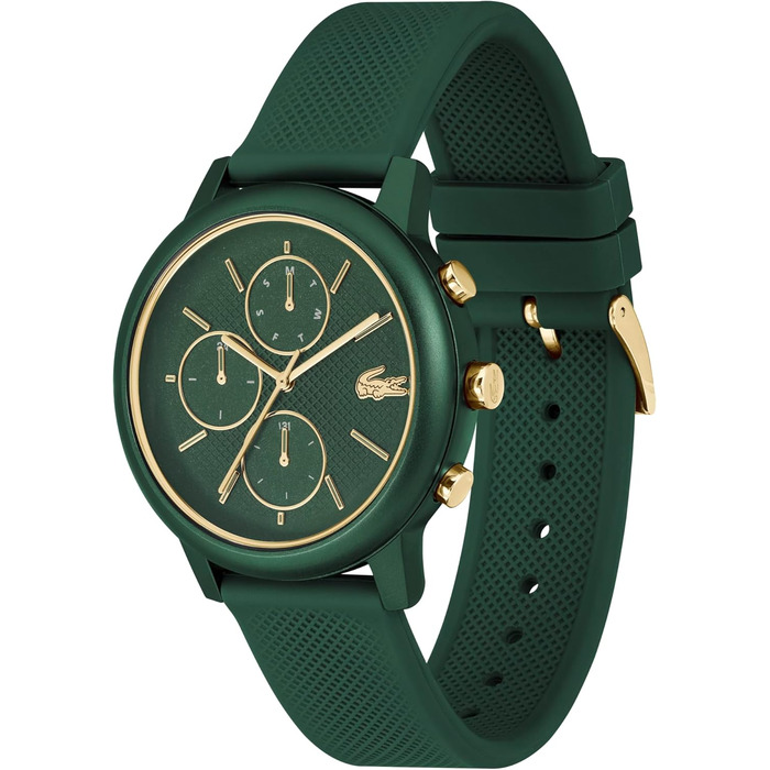 Годинник чоловічий Lacoste 12.12 Move кварцовий силіконовий блакитний/зелений/чорний