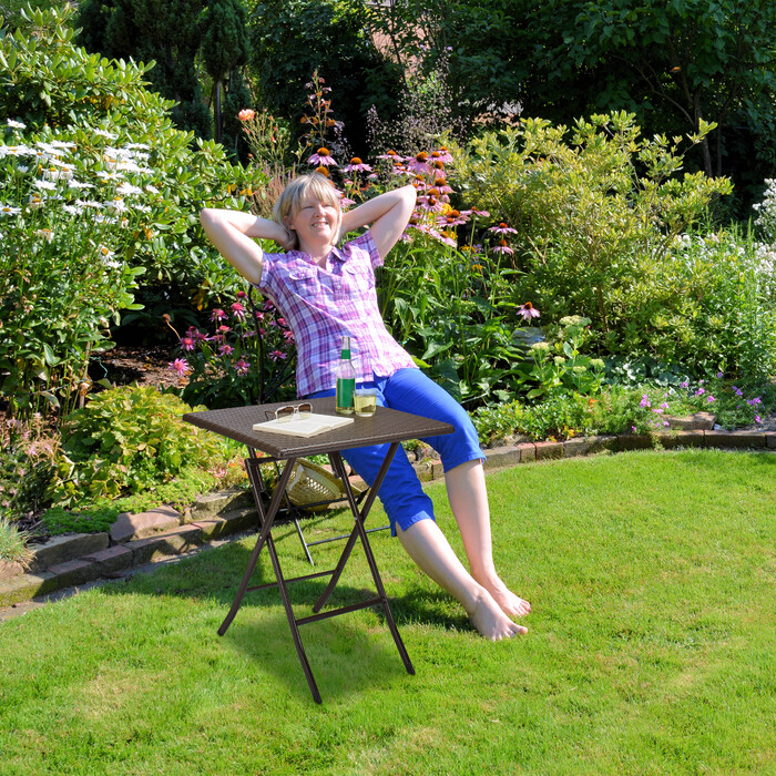Relaxdays Folding Garden Table BASTIAN
