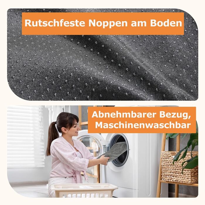 Ортопедичне ліжко для собак Growaystory - зручне собаче ліжко-софа з ефектом яєчної форми, з м'яким наповнювачем, що не ковзає, 76x51x18 см