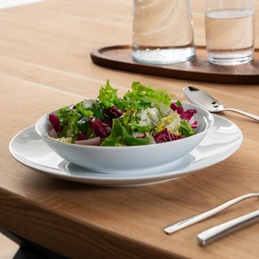 Сервіз столовий 24 штуки (на 12 осіб) - білий, порцеляна