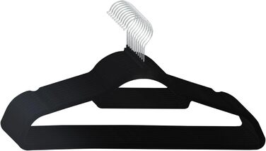 Набір вішалок для одягу SVITA 10 шт. для костюмів, чорного кольору, з антиковзаючим покриттям