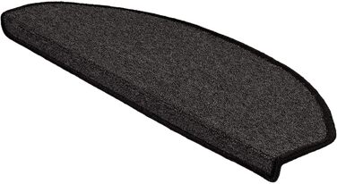 Casa Pura килимок на сходи 15 шт. в наборі, 11 кольорів, міцне кріплення, стабільна кутова рейка (антрацит)