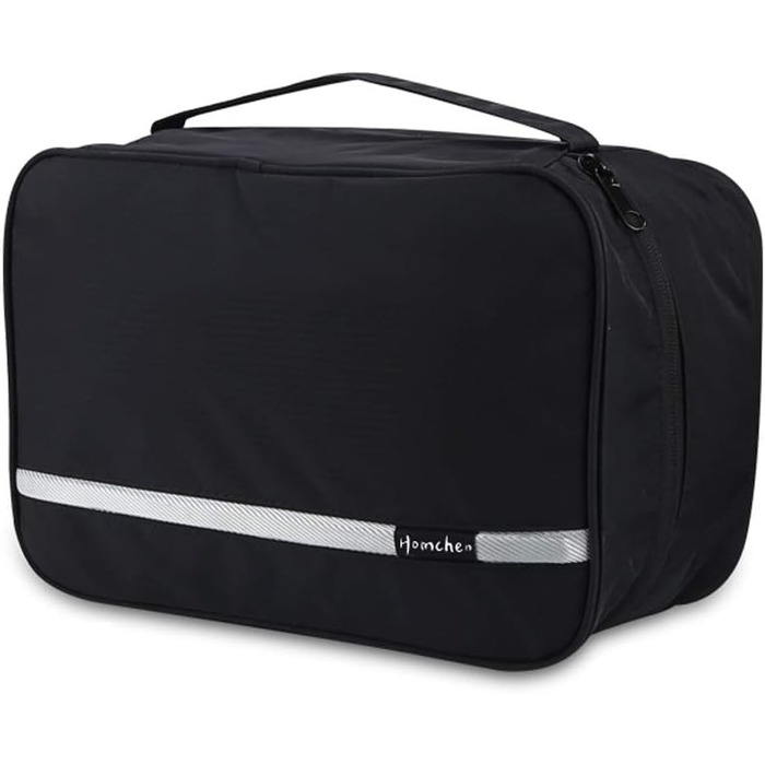 Чоловіча/Жіноча сумка-органайзер для косметики Jieei, водонепроникна, з 4 відділеннями, складна, компактна (L-чорний, L)