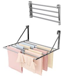 Настінна сушарка для білизни Innotic - розкладний, вологостійкий, сірий, 60 см