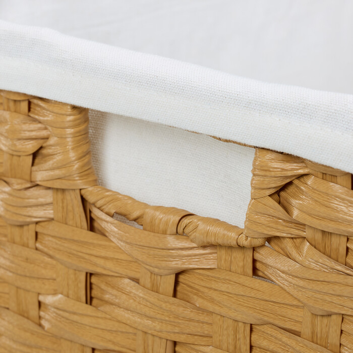 Relaxdays Laundry Basket Rattan-Look 90 L