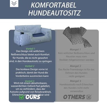 Автокрісло для собак великих та середніх порід, 110 x 45 x 55 см, практичне автобокc для собак