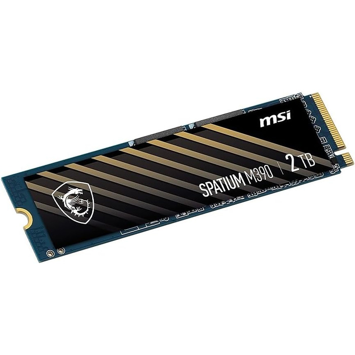SSD MSI Spatium 2TB PCIe 4.0 NVMe M.2 - Внутрішній твердотільний накопичувач, 7000 МБ/с (читання) & 6800 МБ/с (запис), 3D NAND, Захист даних, гарантія 5 років (1400 TBW)