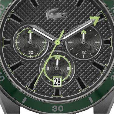 Годинник чоловічий Lacoste Mainsail Chronograph Quartz з силіконовим ремінцем (чорний)