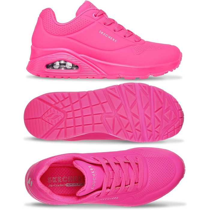 Жіночі кросівки Skechers UNO Night Shades, рожевий колір, матеріал Durabuck