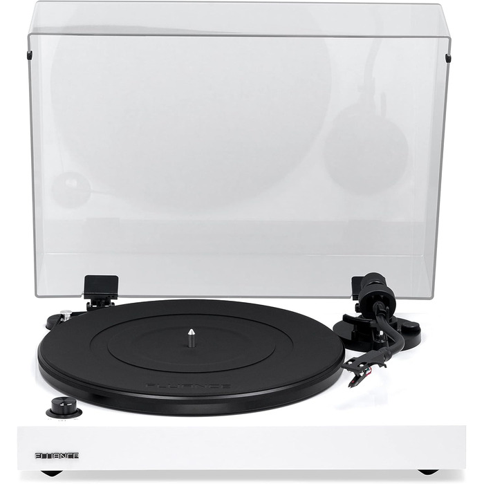 Програвач вінілу Fluance RT82 Referenz High Fidelity з картриджем Ortofon OM10, білий глянцевий лак
