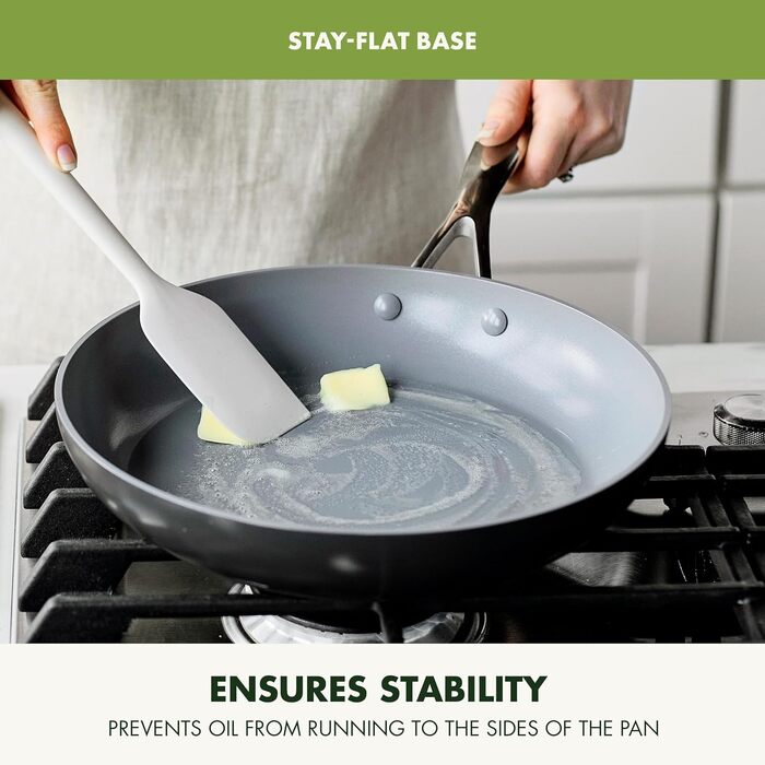 GreenPan Valencia Pro Ceramic Non-Stick Fry Pan - 28cm, PFAS-Free, Stainless Steel Handle, Induction, Oven & Dishwasher Safe, Grey