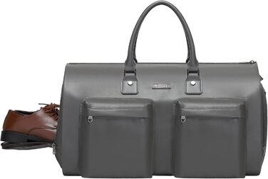 Modoker Convertible Garment Bag, Carry-on Luggage for Travel, Waterproof Garment Bag, Gifts for Men, Women, Business – 2-in-1 Hanging Suit, Duffel Bag, (A-gray)