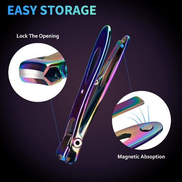 Професійний набір для стрижки нігтів для сім'ї, великий, кольоровий (радуга)