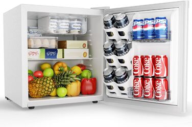 EUHOMY 46L Mini Refrigerator with Reversible Door, 7-Level Thermostat & Cooler Box, 39dB Quiet Mini Fridge for Bedroom/Office, Energy Efficient, Compact