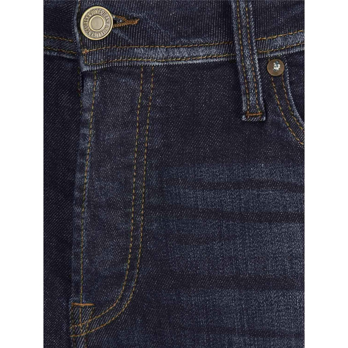Джинси чоловічі JACK & JONES Tim Original Agi 010 Slim Straight, темно-синій денім, стрейч, бавовна, спортивний крій