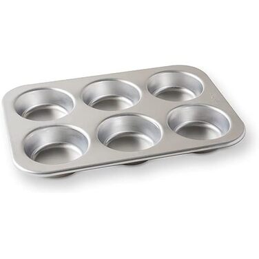 Nordic Ware Jumbo Muffin Pan, Aluminum, Natural, Six 4in Cups