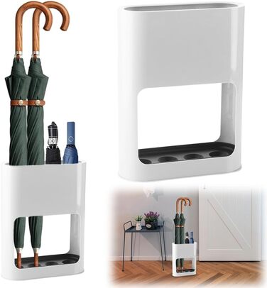 Підставка для парасоль підставка для парасоль з 4 слотами, знімний піддон, для дому, для довгих та коротких парасоль