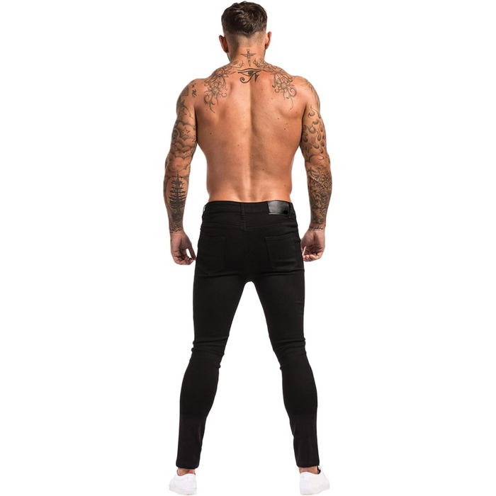 Чоловічі джинси GINGTTO Slim Stretch Skinny чорні 34W/32L