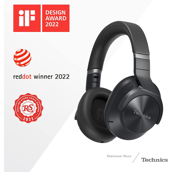 Навушники Bluetooth Technics EAH-A800E-S сріблясті з шумозаглушенням та мікрофоном, складані, бездротові