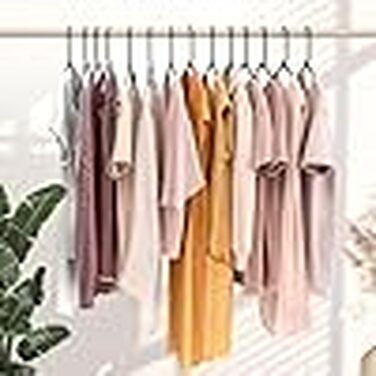 Плечики для одягу пластикові NEATERIZE, 50 шт, чорні, економні вішалки для шафи
