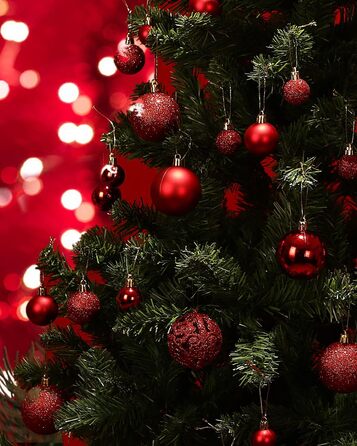 Набір прикрас на ялинку на Різдво, 42 шт. Ялинкові кулі, кульки Різдвяні, червоний, зелений, золотий. Підходить для святкування Різдва, вечірок, вінків. Преміум якість