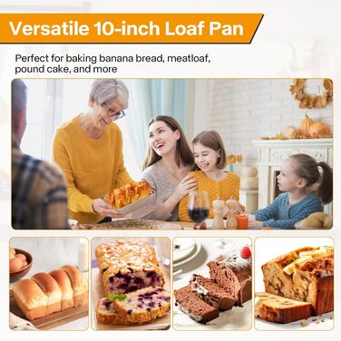 Форма для випічки Kastenform 25,4 см, 2 шт., антипригарне покриття, золотиста, стекова, прямокутна для хліба, банового хліба та сендвічів