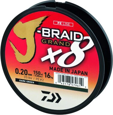 Плетена рибальська волосінь Daiwa J-Braid Grand 0.35 мм 270 м сіра