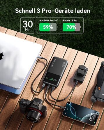 Power Bank INIU 27000mAh 140W з USB-C: заряд для телефону, ноутбука, MacBook, iPad, iPhone, Samsung