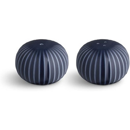 Kähler Salt and Pepper Shaker Set H5 cm Hammershøi Danish Handmade, blue