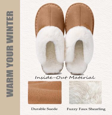 Домашні тапочки жіночі та чоловічі зимові теплі з синтетичного хутра, ламіно, штучного хутра, плюшу, пуху, м'які, нековзні, пантолетти для дому та вулиці, 38.5/40 EU, світло-коричневі
