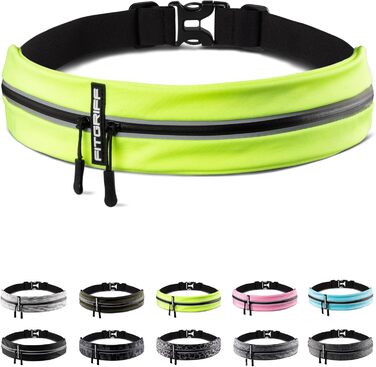Пояс для телефону Fitgriff® - спортивний пояс для бігу, джогінгу, фітнесу. Підходить для смартфонів S–M (62–90 см обхват талії), M-L (85–120 см обхват талії), колір: Neon Yellow