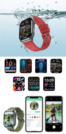 Смарт-годинник Rubicon RNCF36 з функціями моніторингу здоров'я, чорний