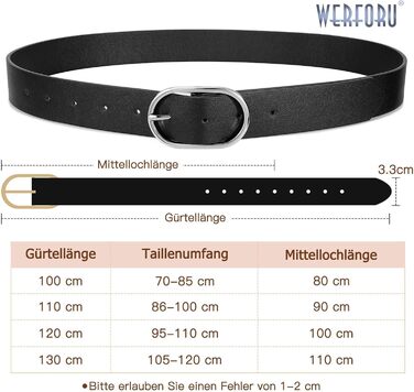 Жіночий шкіряний ремінь WERFORU з золотою пряжкою, комплект 3 шт. (коричневий, бежевий, чорний) для джинсів, штанів, суконь, розмір 95-110 см