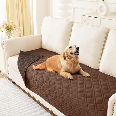 Водонепроникний килимок для собак Homaxy, 130x100 см, двосторонній, коричнево-шоколадний, для дому та на вулицю