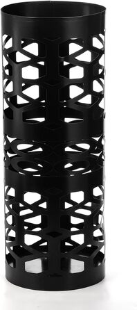 ZENFUN Metal Umbrella Stand - Freestanding Umbrella Holder for Entryway, Home, Office, Hotel - Black, 15x15x40 CM