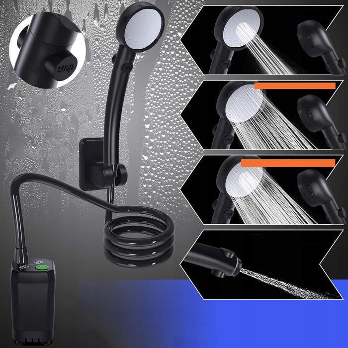 Портативний кемпінговий душ, електричний зовнішній душ із помпою