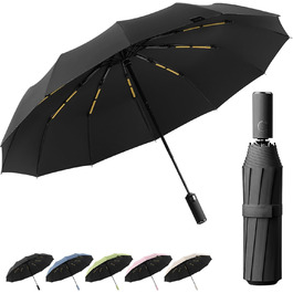 Стійкий до вітру автоматичний парасолька, захист від сонця, чорний Obsidianschwarz