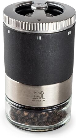 Подарунковий набір Peugeot MAESTRO uSelect: перцемолка з бука 11 см, графіт, з трьома баночками преміум перцю