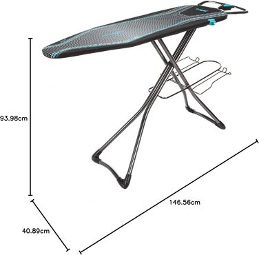 Прасувальна дошка Minky HH40201117M Ergo Plus, 122 x 38 см, блакитна