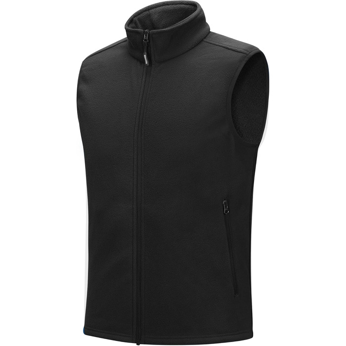 Чоловіча флісова жилетка Outdoor Ventures: легка, тепла, вітрозахисна, з кишенями на блискавці, чорна