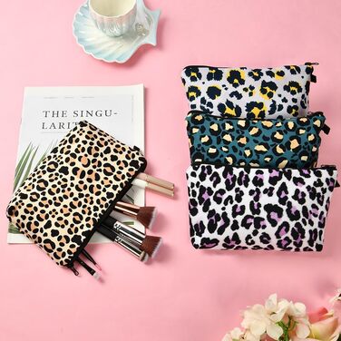 Набір косметичок-органайзерів з тканини, 4 шт. для подорожей, косметики та макіяжу, багатофункціональні, різнокольорові