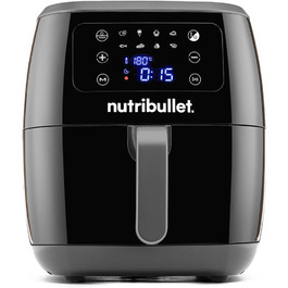 Nutribullet Hot Air Fryer 7L XXL Air Fryer with a wide selection of cooking modes, digital LED touchscreen, 8 programs, preheat & keep warm, grill, no oil, 1800 W, Black