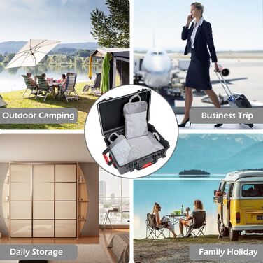 Органайзери для валізи: комплект 3 шт. (сірий) - для зручної подорожі