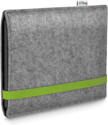 Чохол для Kindle Paperwhite 7 (Amazon) | Стильний чохол з ворсового фетру, Made in Germany (Антрацит - зелений) (Світло-сірий - лайм)