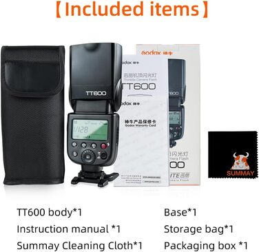 Спалах Godox TT600 - універсальний Speedlite для камер Canon, Nikon, Fujifilm, Pentax, Olympus, Panasonic