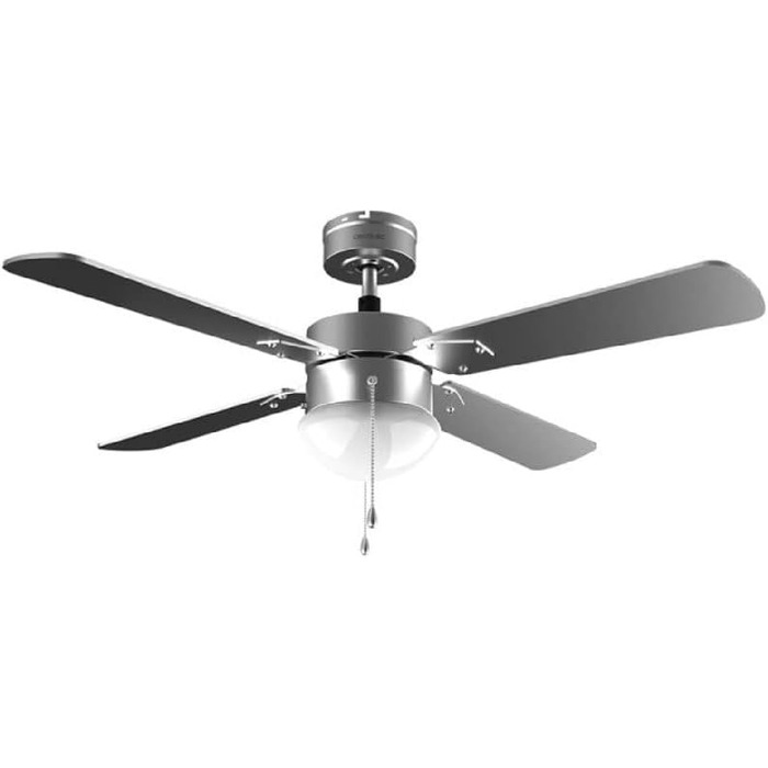 Стельовий вентилятор Cecotec EnergySilence Aero 5275 DarkWood з LED підсвіткою та пультом, 40W, 52 дюйми, DC мотор, зимовий/літній режим