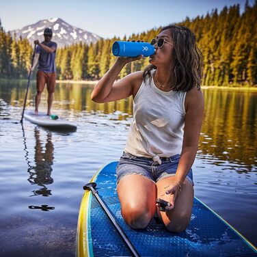 HYDRO FLASK - 18oz (532ml) Water Bottle - Vacuum-Insulated Stainless Steel Water Bottle - Sports Bottle with Leak-Proof Flex Cap & Strap - Dishwasher Safe Thermos Bottle - Wide Mouth Opening - (Travel Mug, Snapper, 532 ml)