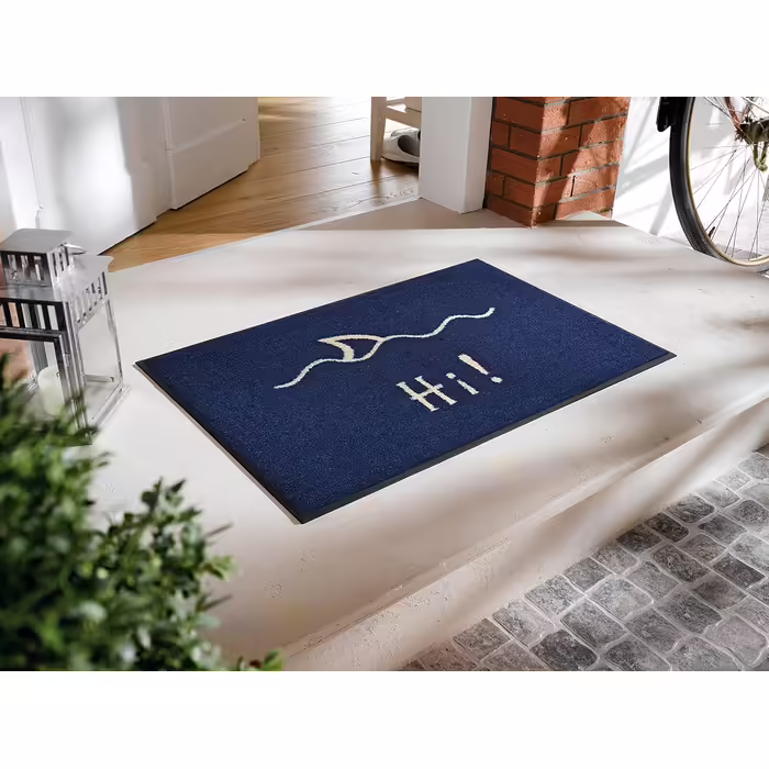 Wash+Dry doormat, Hi! 50x75 cm, for indoor and outdoor use, washable