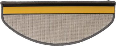 Набори килимків на сходи Floordirekt Barcelona - 15 шт. - Килимок на сходи з 16 кольорів, зносостійкий та легкий у догляді, для внутрішнього використання (напівкруглі 65 x 23,5 см)